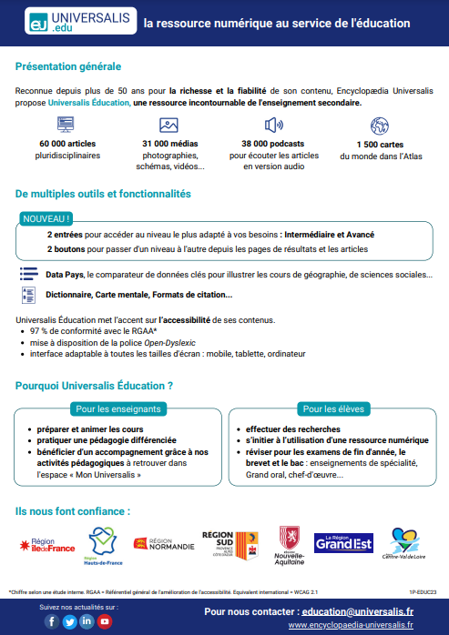 Fiche de présentation Education Scolaire