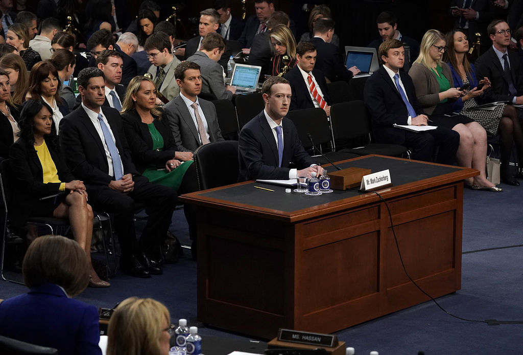 Mark Zuckerberg, 2018. Crédits : Alex Wong/ Getty Images News/ AFP